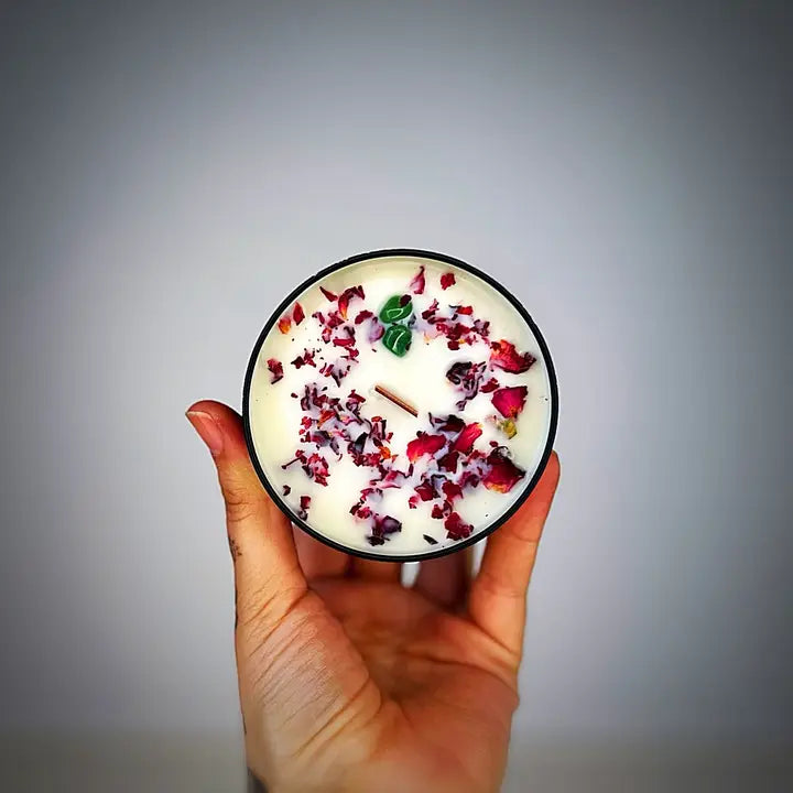 crystal candle self love