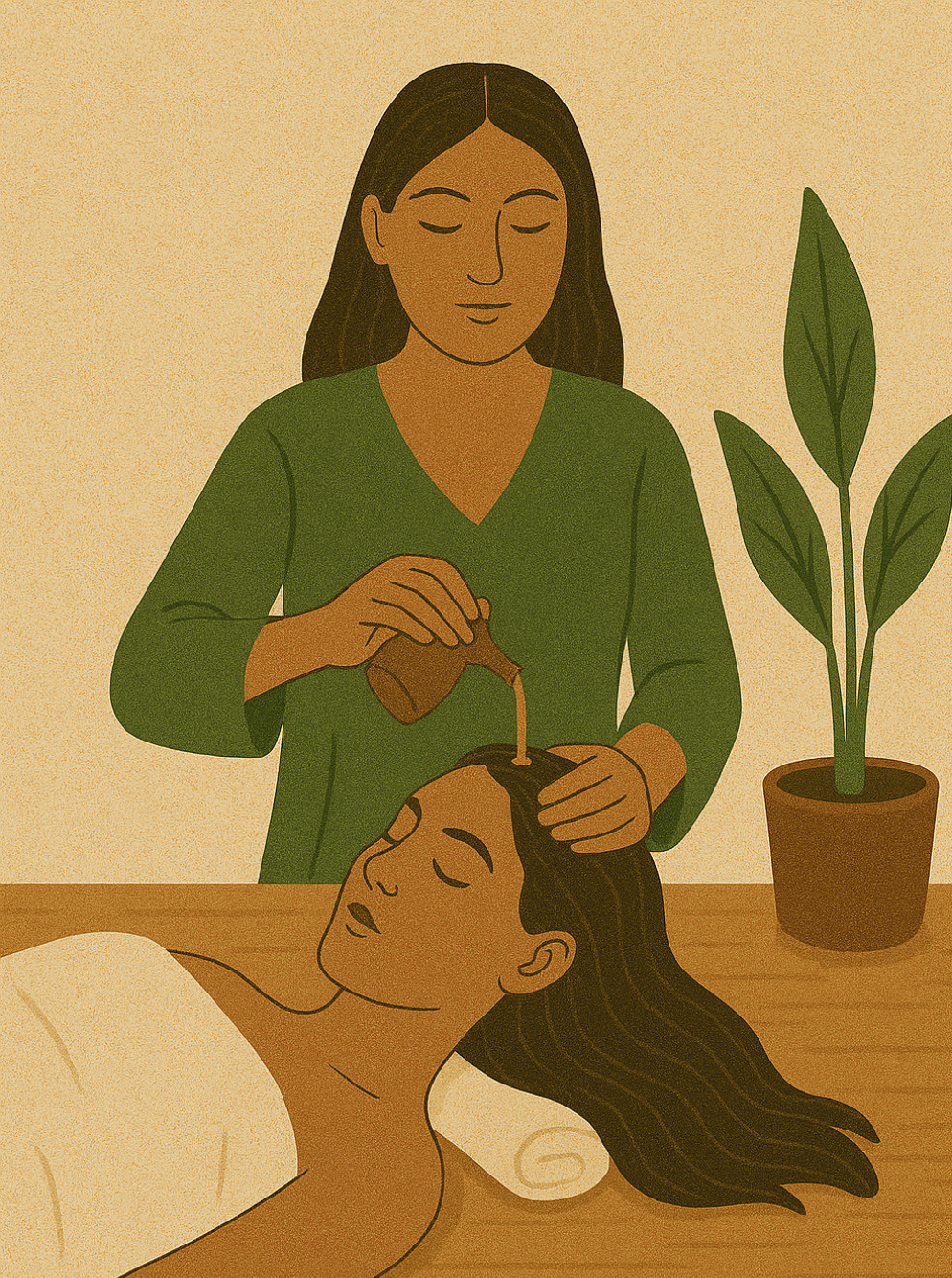 Scalp massage and reflexology