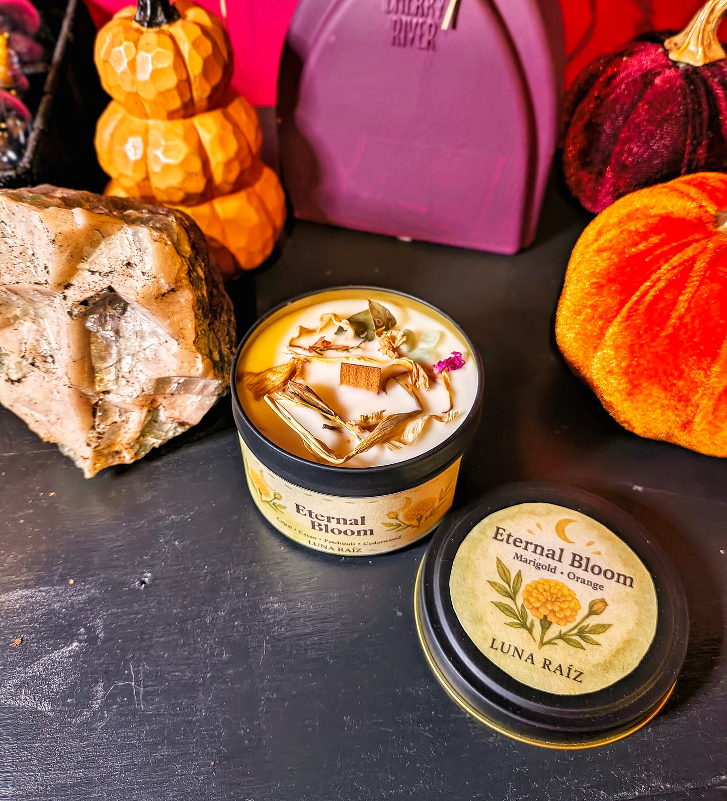 🍁 eternal bloom candle (Marigold/sempasuchitl)