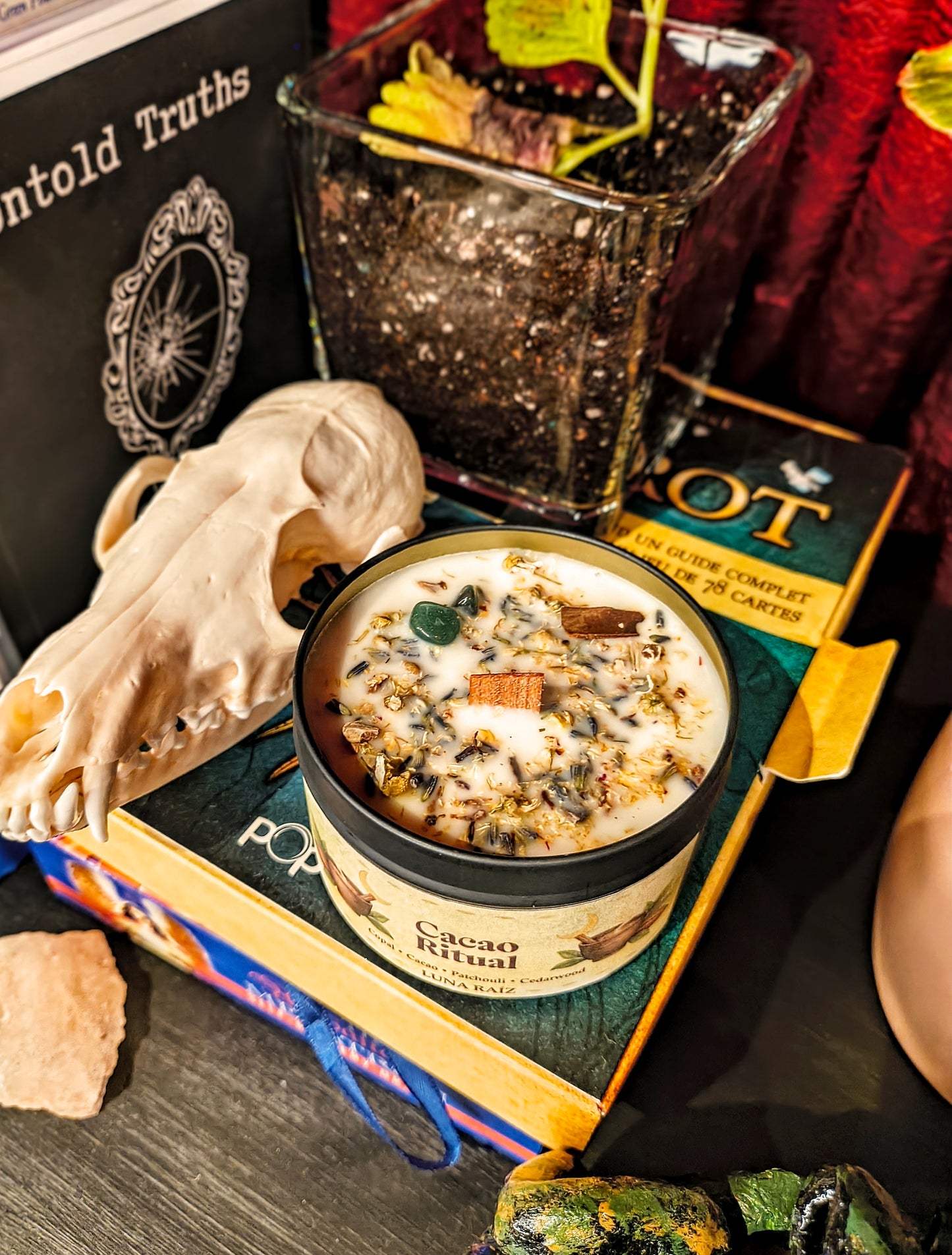 🍁 cacao ritual candle (cacao and copal)