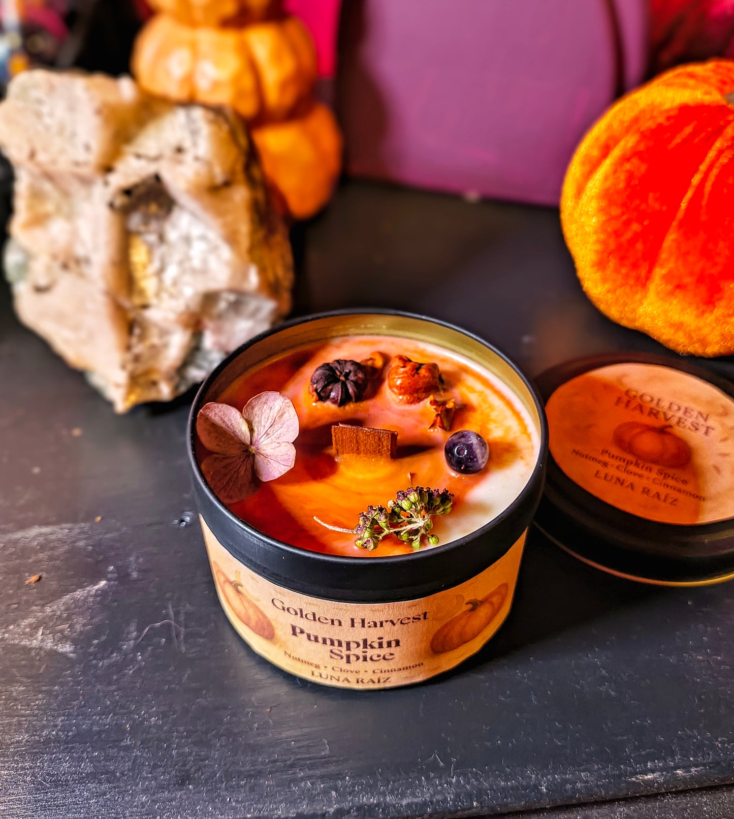 🍁 golden harvest candle (pumpkin spiced)