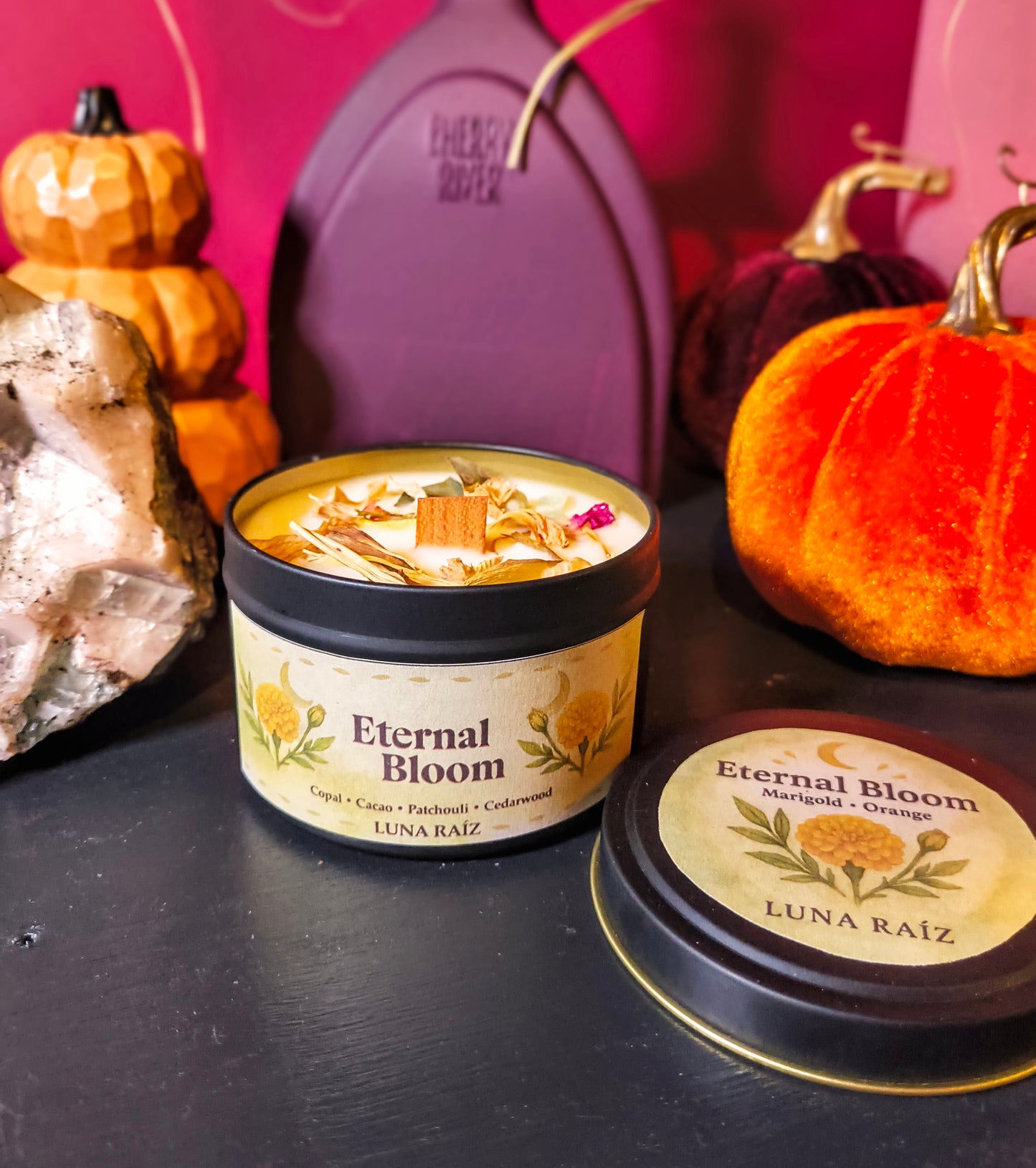 🍁 eternal bloom candle (Marigold/sempasuchitl)
