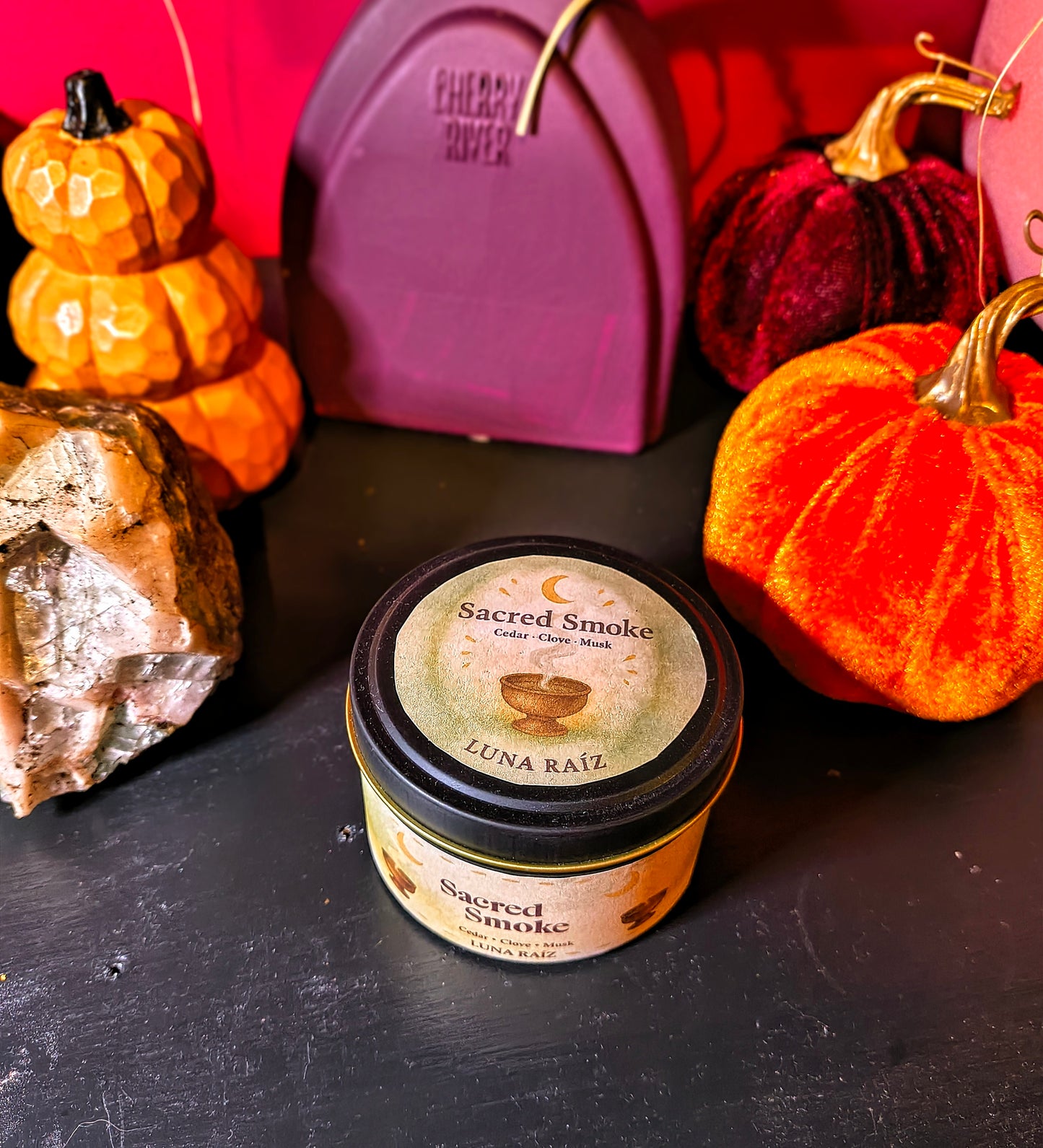 π sacred smoke candle (cedar, clove, musk)