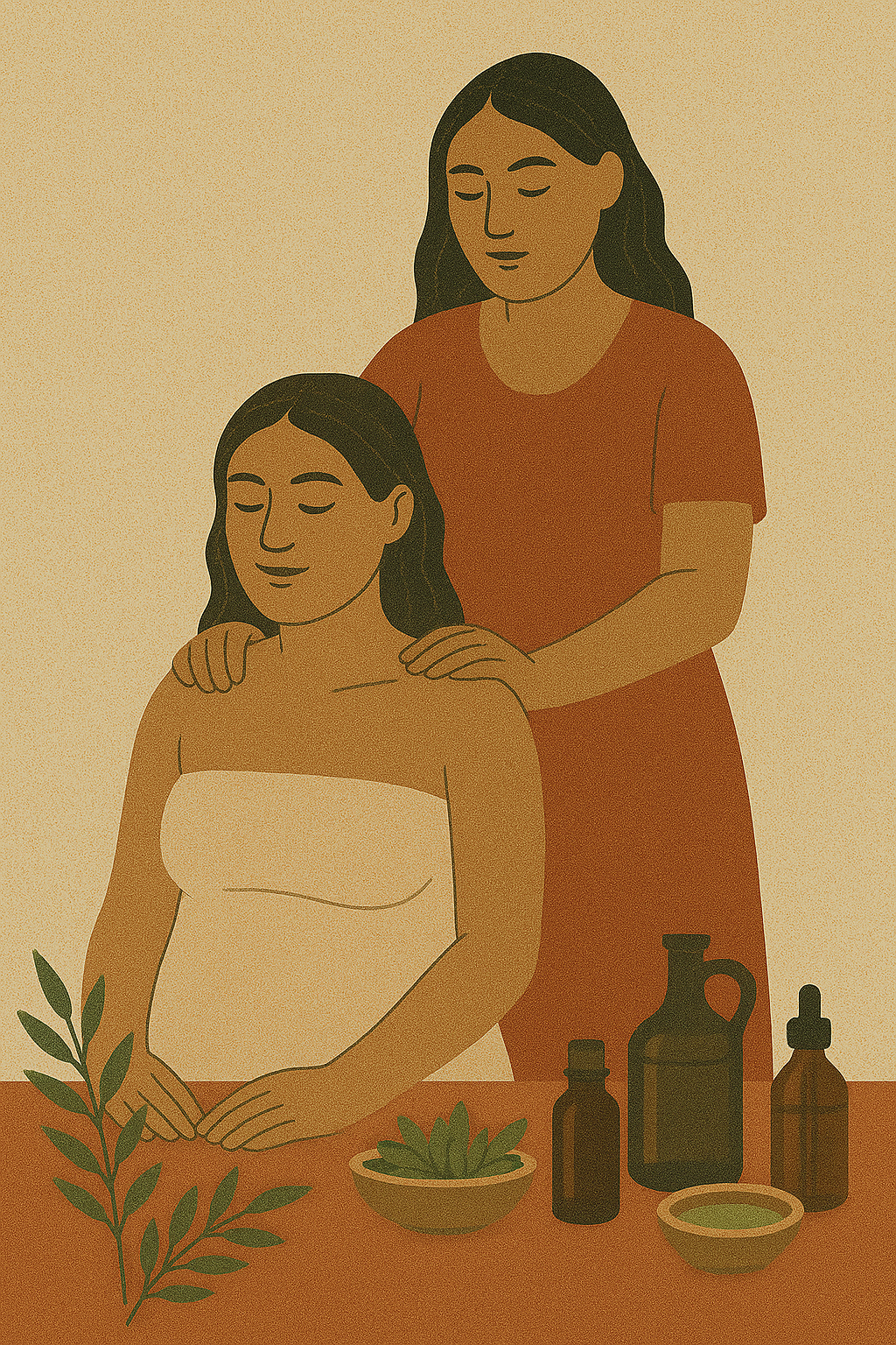 Postpartum massage