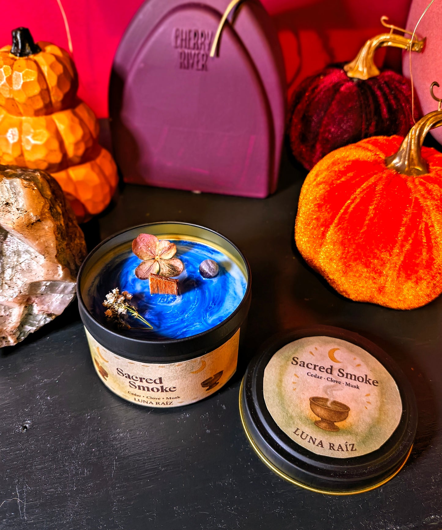 π sacred smoke candle (cedar, clove, musk)