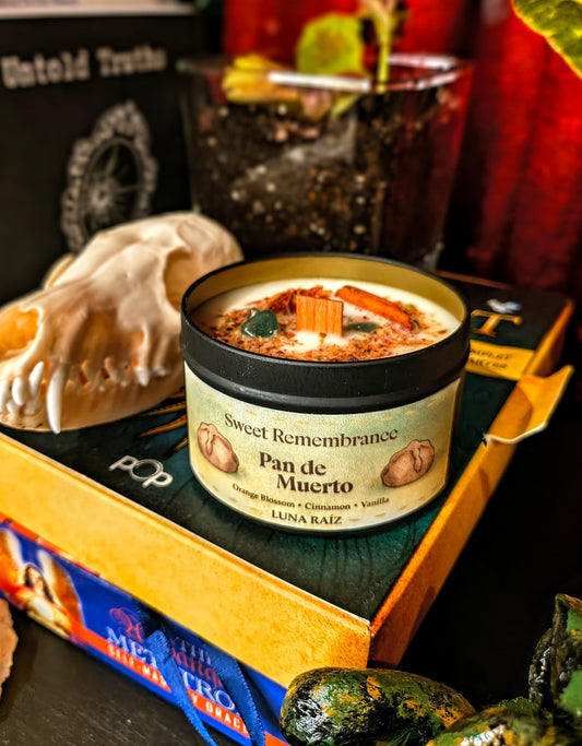 🍁 sweet remembrance candle (pan de muerto)
