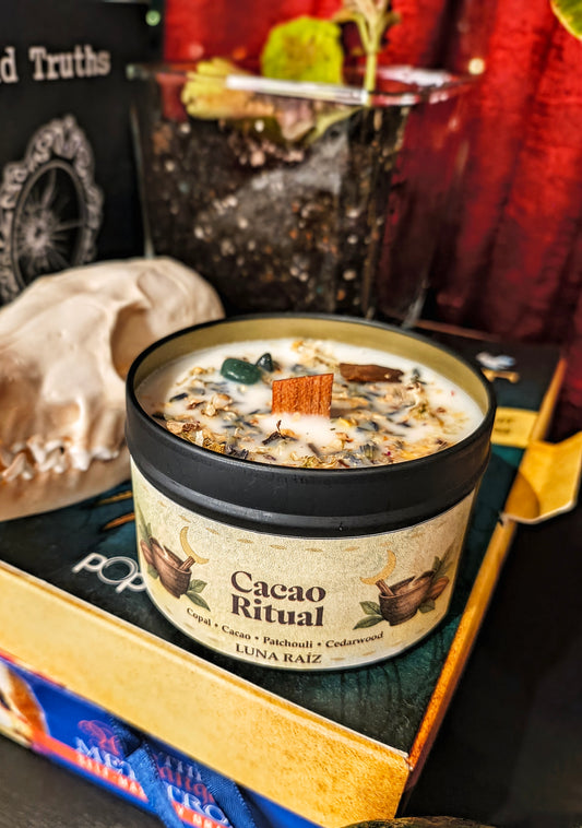 🍁 cacao ritual candle (cacao and copal)